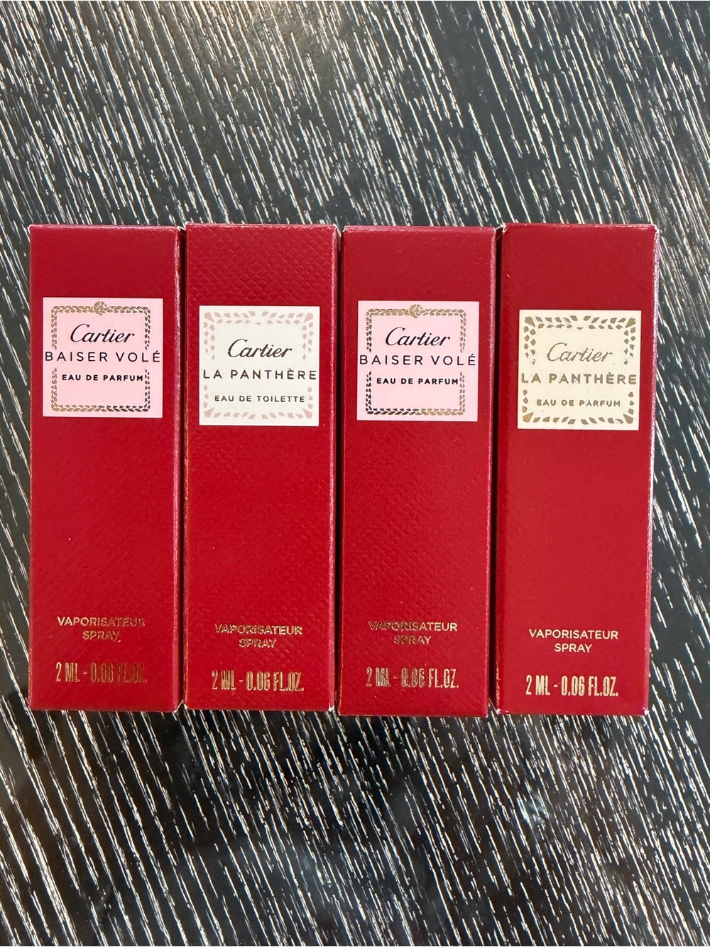 Cartier Mini Fragrance Set - Red and Gold Accents